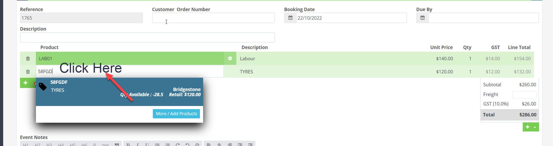 Workshop Software screen showing once you have located the inactive product srcset=