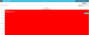 Workshop Software screen showing once you have created the loan it will then appear in the diary