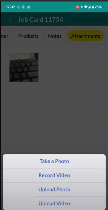 Workshop Software screen showing after granting permission, this will take you to your camera where you can ta…
