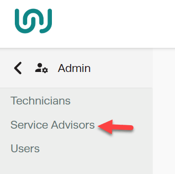 Workshop Software service advisors on job cards showing service advisor