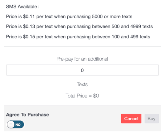 Workshop Software screen showing for more information, see the article how to purchase sms and please note tha…