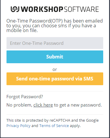 Workshop Software how to enable and use 2fa showing code on the login screen and submit it