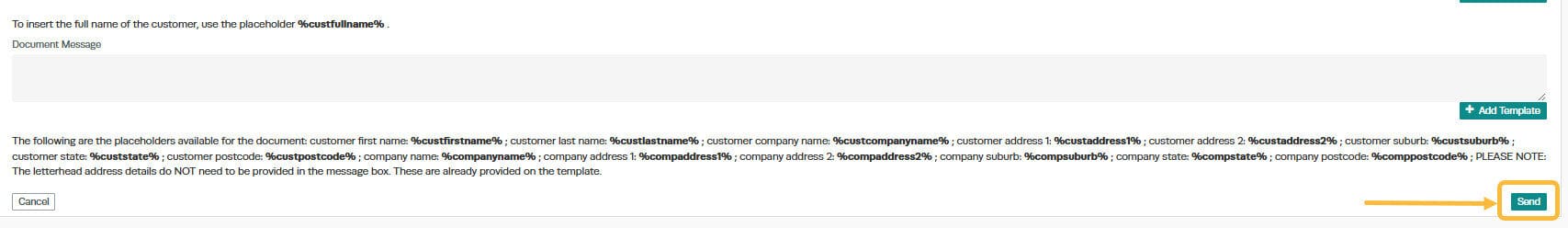 Workshop Software bulk sms/email customers showing your email, sms and document message, and click ’ send ’