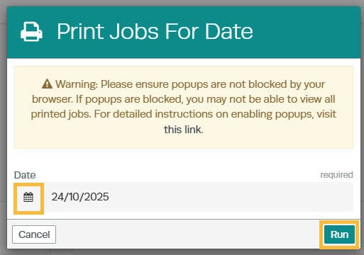 Booking Diary view in Workshop Software showing scheduled jobs for the day