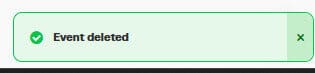 Workshop Software screen showing confirmation once deleted, the booking will be permanently removed from your …