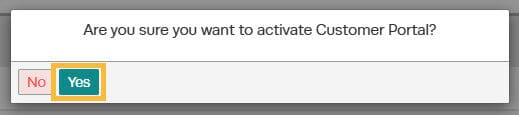 Workshop Software how to activate the customer portal showing “ yes“ if you want to continue