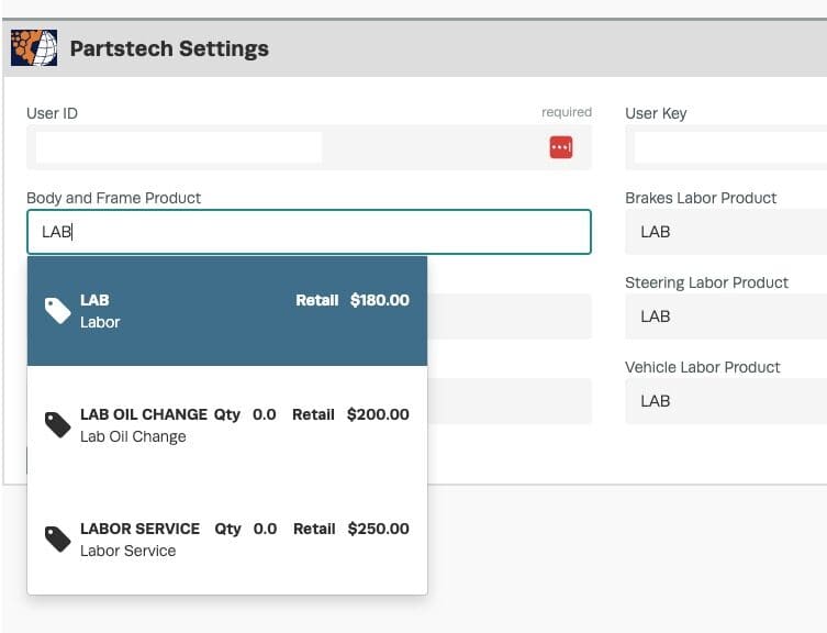 Workshop Software screen showing if these products do not exist in your system you will need to add them befor…
