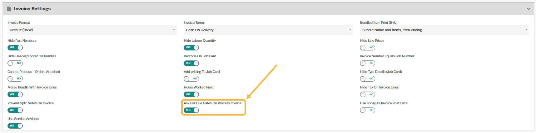Workshop Software screen showing in the middle column of buttons, in the last row there is an option to ’ ask …