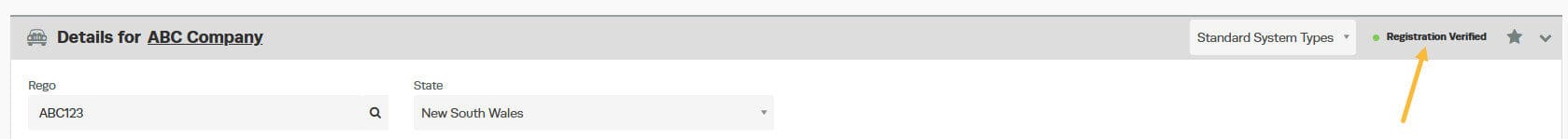 How you can tell if a Registration Lookup has been performed on a vehicle. screenshot 4