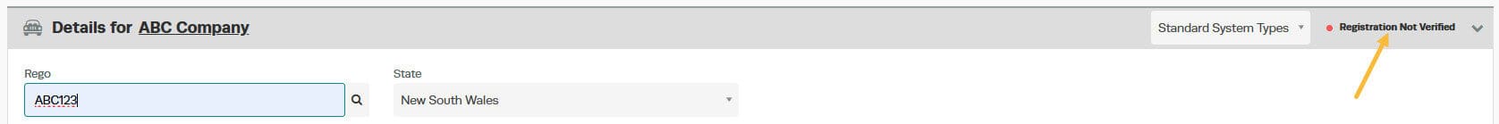 How you can tell if a Registration Lookup has been performed on a vehicle. screenshot 3