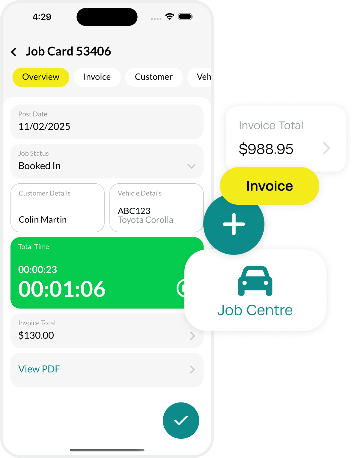 Workshop Software digital job card
