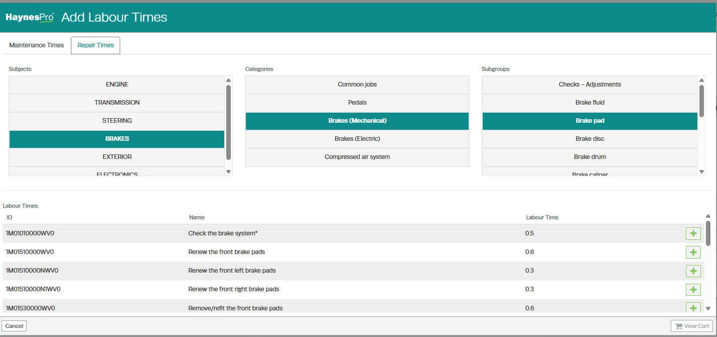 Workshop Software screen showing renew engine oil and filter)