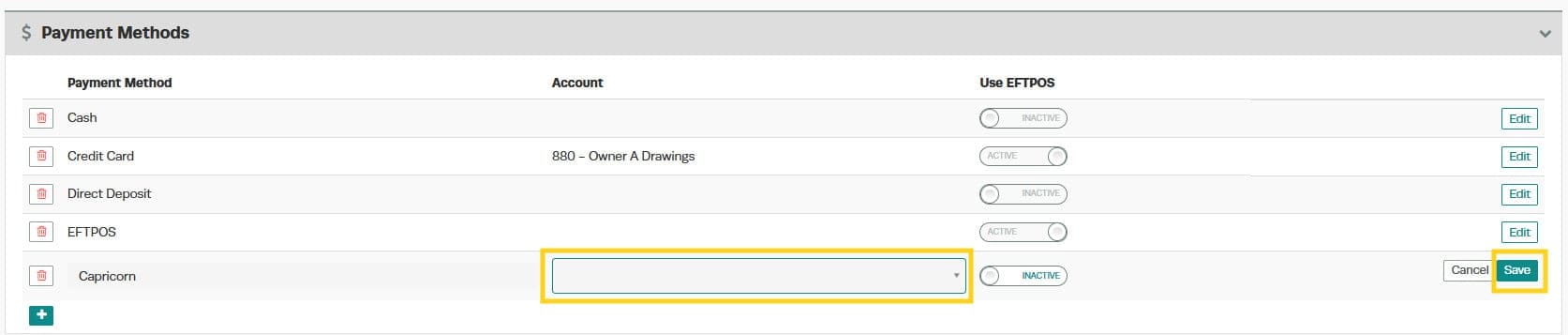 Workshop Software screen showing in the account field, press the arrow to select the correct account, then sav…