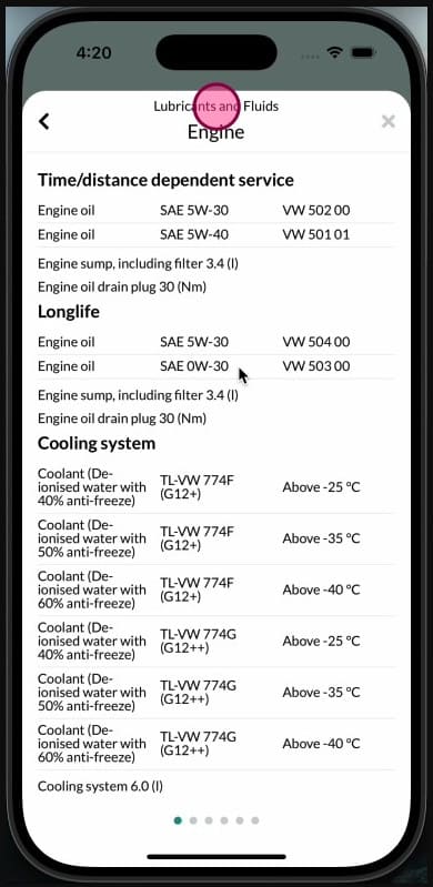 Accessing Workshop Software on mobile app — step 4