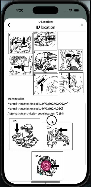 Accessing Workshop Software on mobile app — step 17