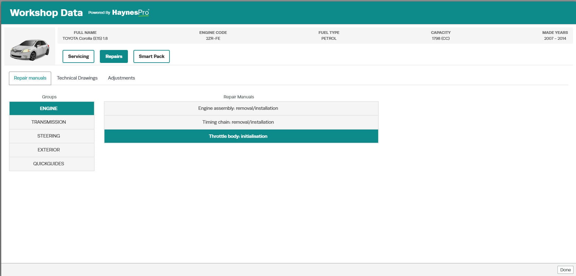 Workshop Software workshopdata for  vehicle, truck or motorcycles step 7 of 8