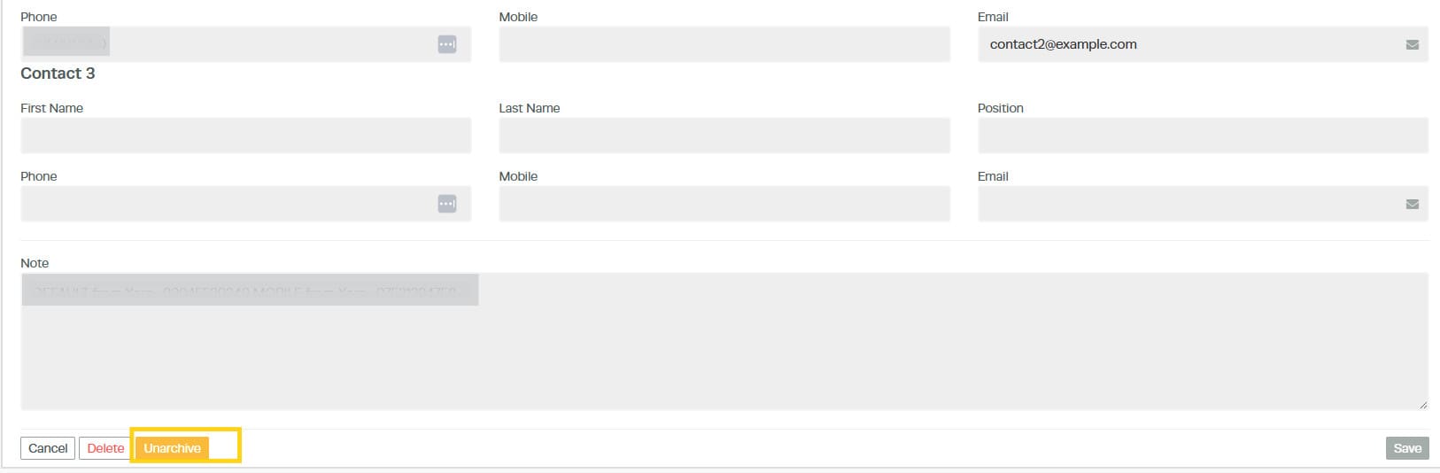 Workshop Software archive and unarchive customer and vehicles in workshop software showing to the bottom and click the yel…